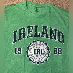 Classic Irish Tee Direct from Ireland Vintage 1988 Crest Logo Green Shirt